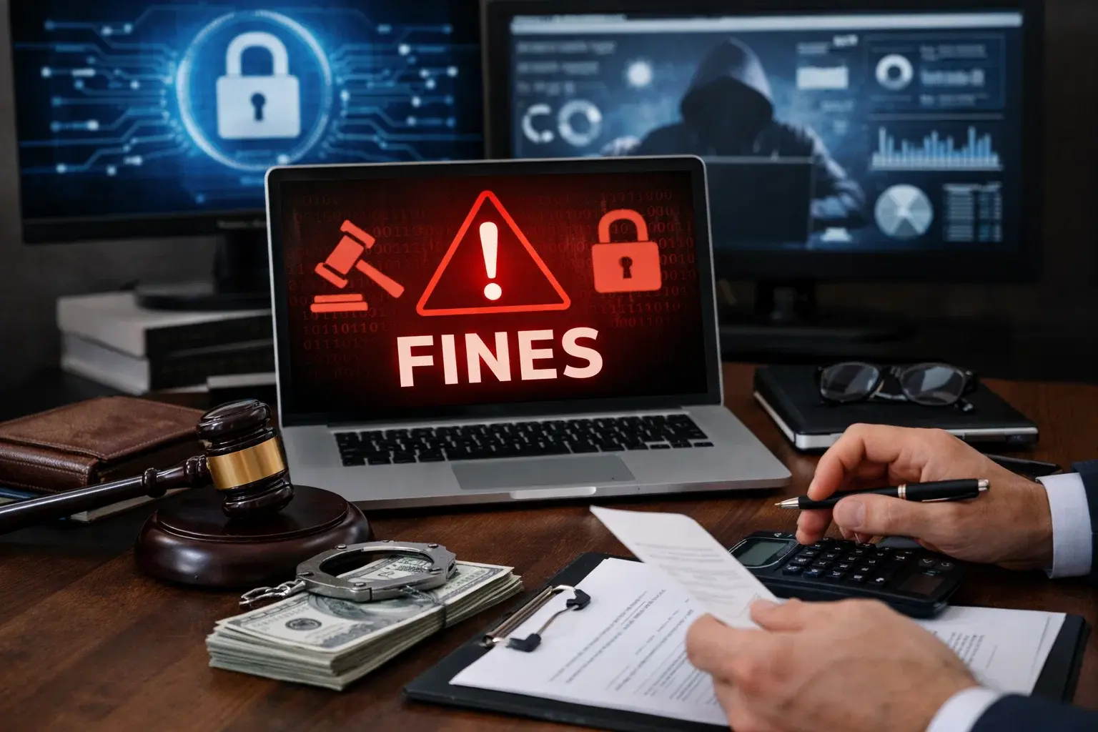Marco legal de multas por incumplimiento en ciberseguridad en México, Chile y Colombia