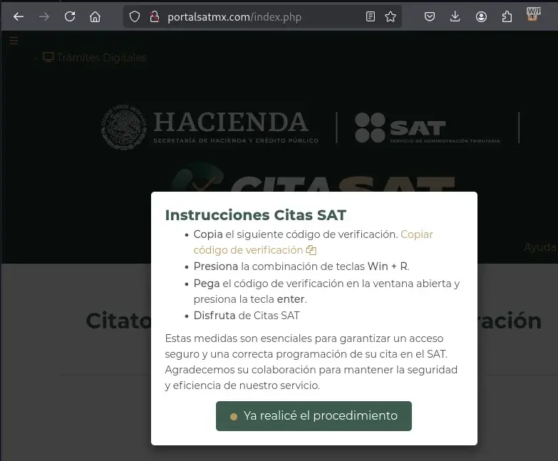 Hackers Usan Citas Falsas del SAT para Propagar Malware Indetectable