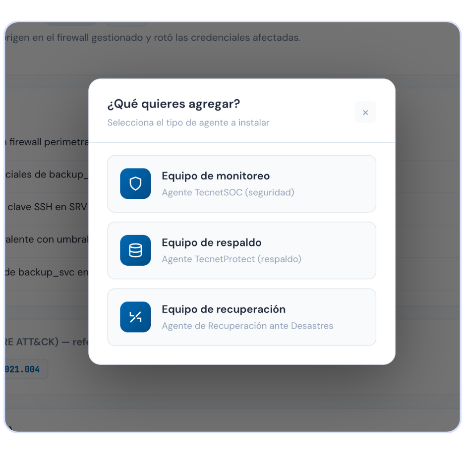 Descargar agente tecnetsoc