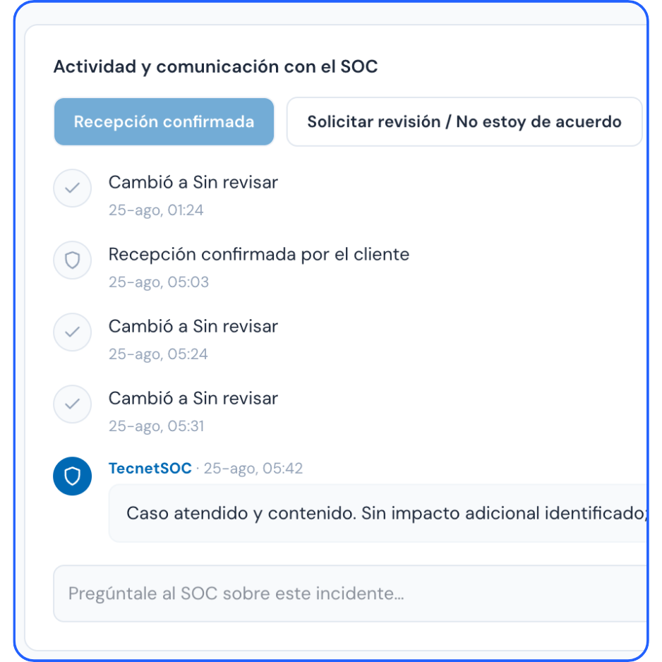 Respuestas a incidentes