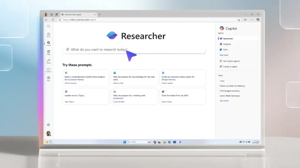 Microsoft 365 Copilot Researcher 